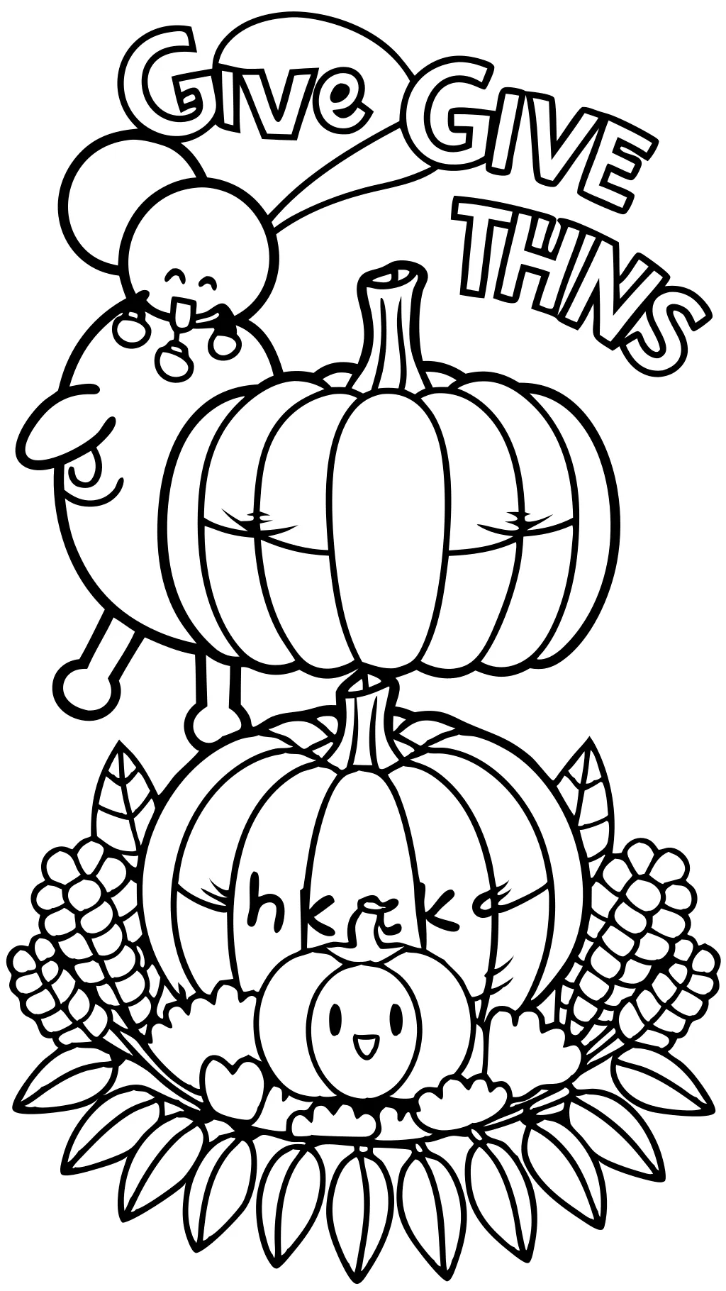 coloriage de Thanksgiving imprimables